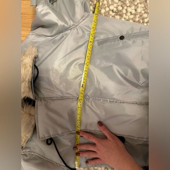 Silver grey men’s jacket size xl bomber new nwot - Picture 4 of 6